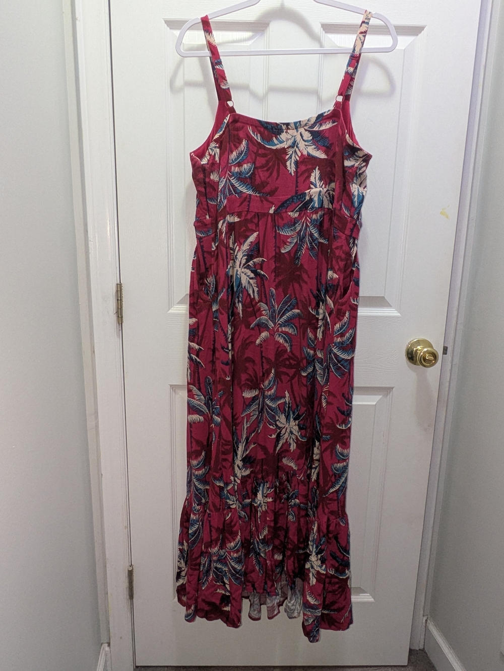 torrid Red Tropical Palm Print Maxi Dress